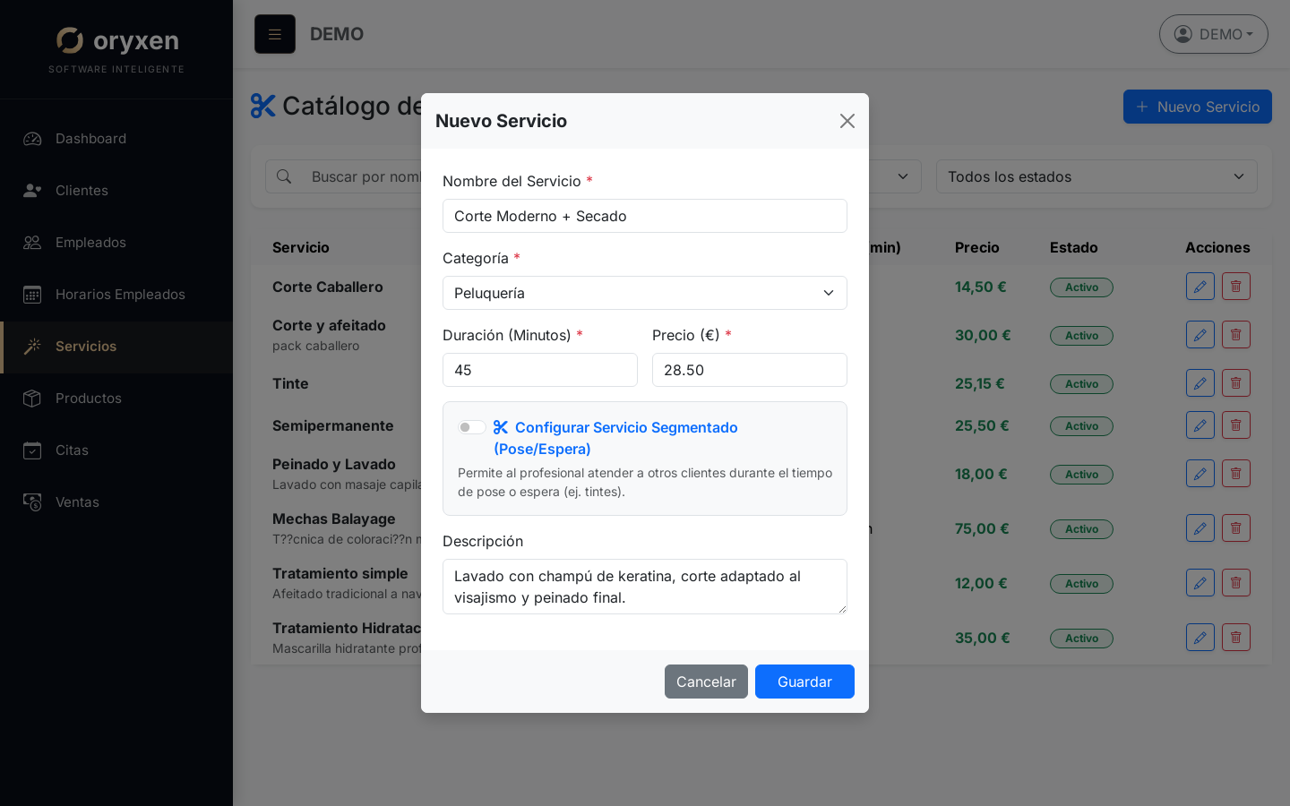 Crear servicio