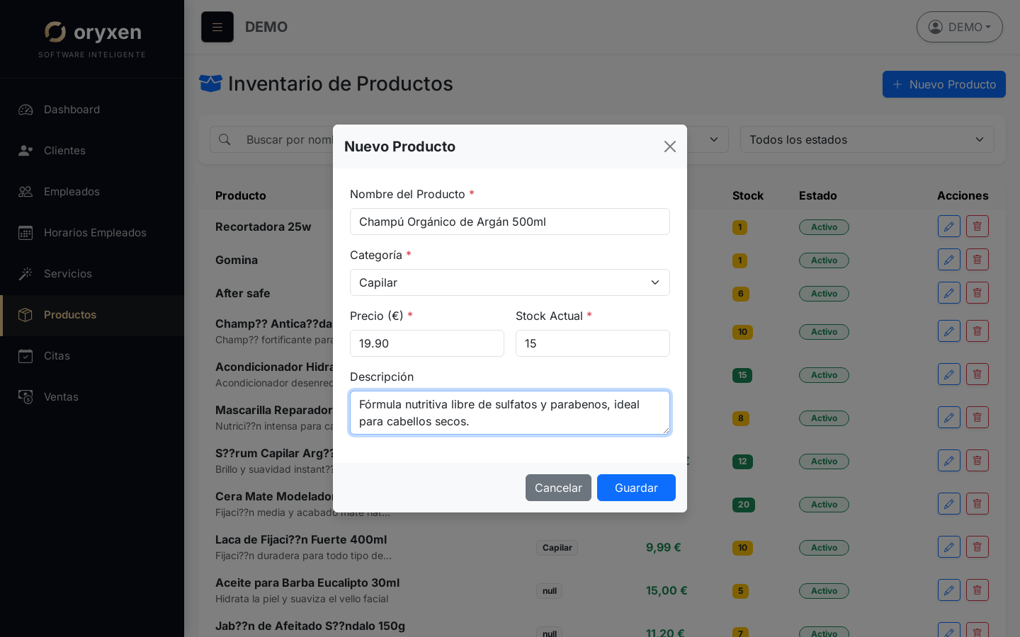 Crear producto